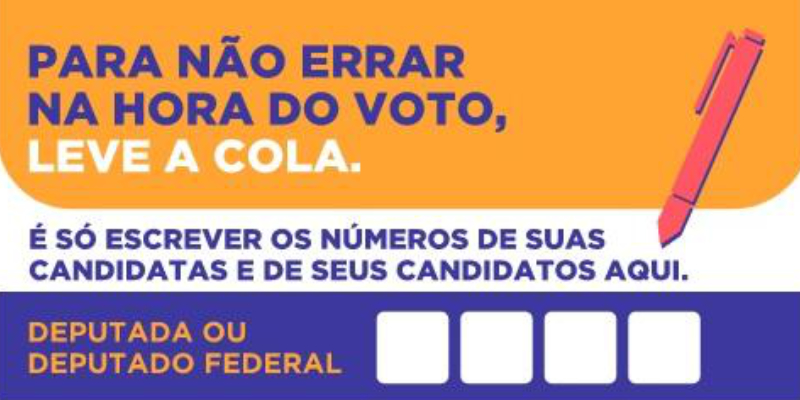 Eleitor pode levar colinha com números dos candidatos para agilizar votação