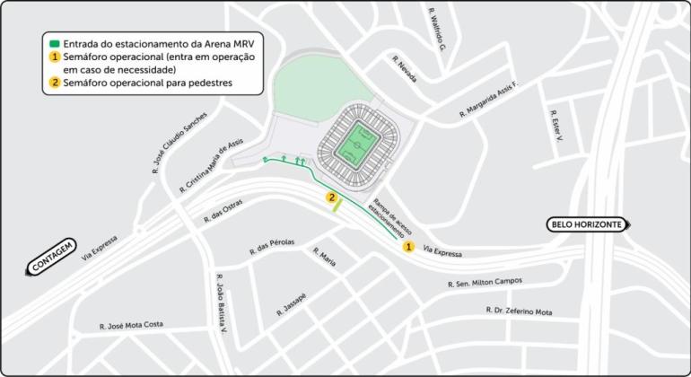 Vai ao jogo do Atlético no domingo? Veja mudanças no trânsito no entorno da Arena MRV 