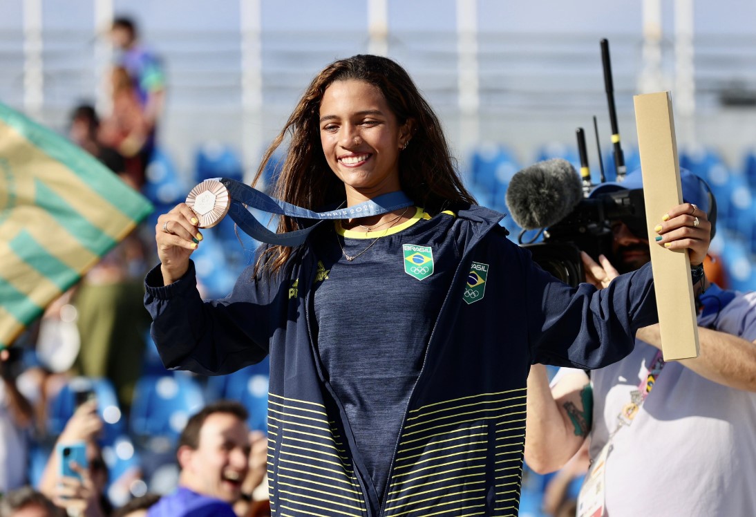 Rayssa Leal conquista medalha de bronze no skate street feminino