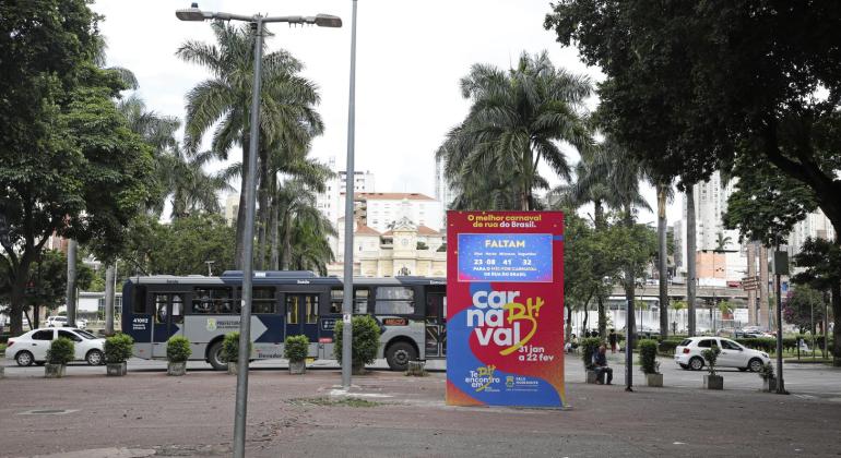 BH passa a ter totem com a contagem regressiva para o Carnaval 2026
