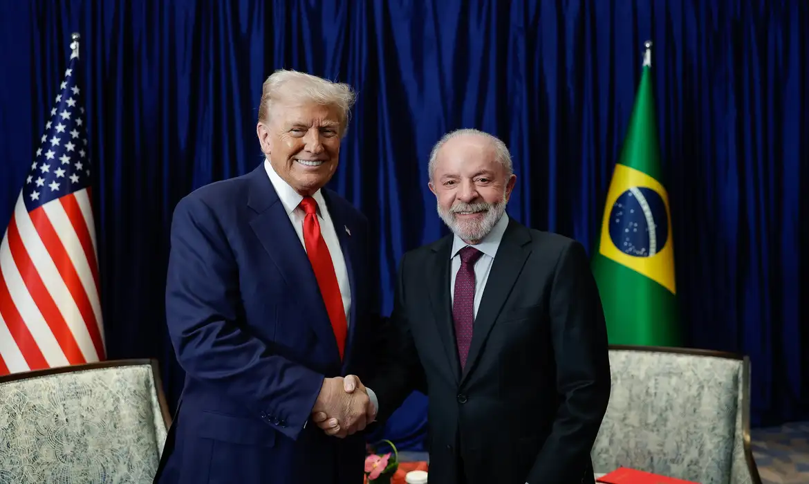 Comércio e crime organizado serão temas da reunião entre Lula e Trump