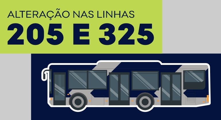 Linhas de ônibus 325 e 205 terão novos itinerários a partir desta quinta (11), em BH