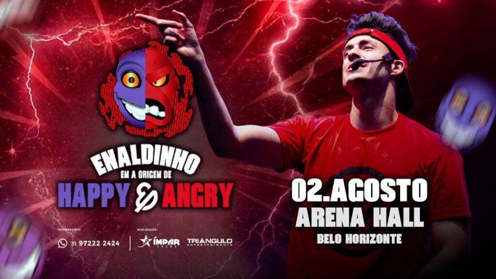 Concorra a ingressos para o espetáculo ENALDINHO - A ORIGEM DE HAPPY/ANGRY
