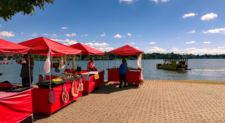 Orla da Lagoa da Pampulha, em BH, passa a ter feira com gastronomia e artesanato aos domingos