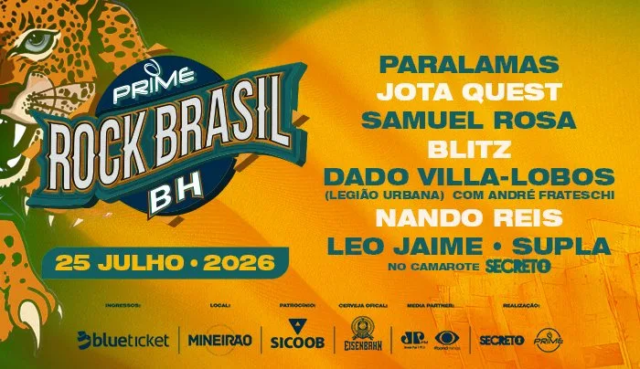 Concorra a pares de ingressos para o Prime Rock Brasil 2026