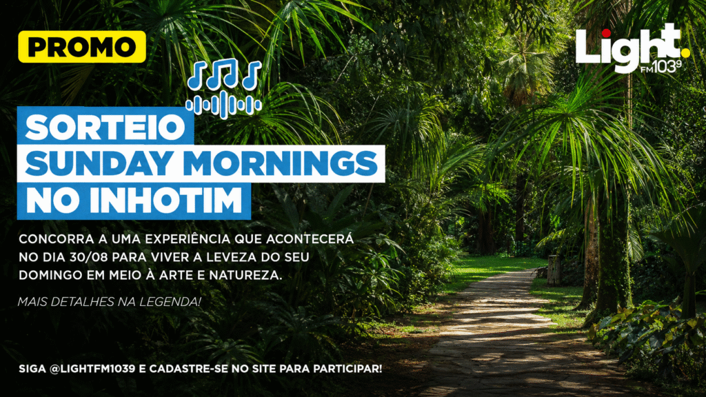Promoção Sunday Mornings no Inhotim